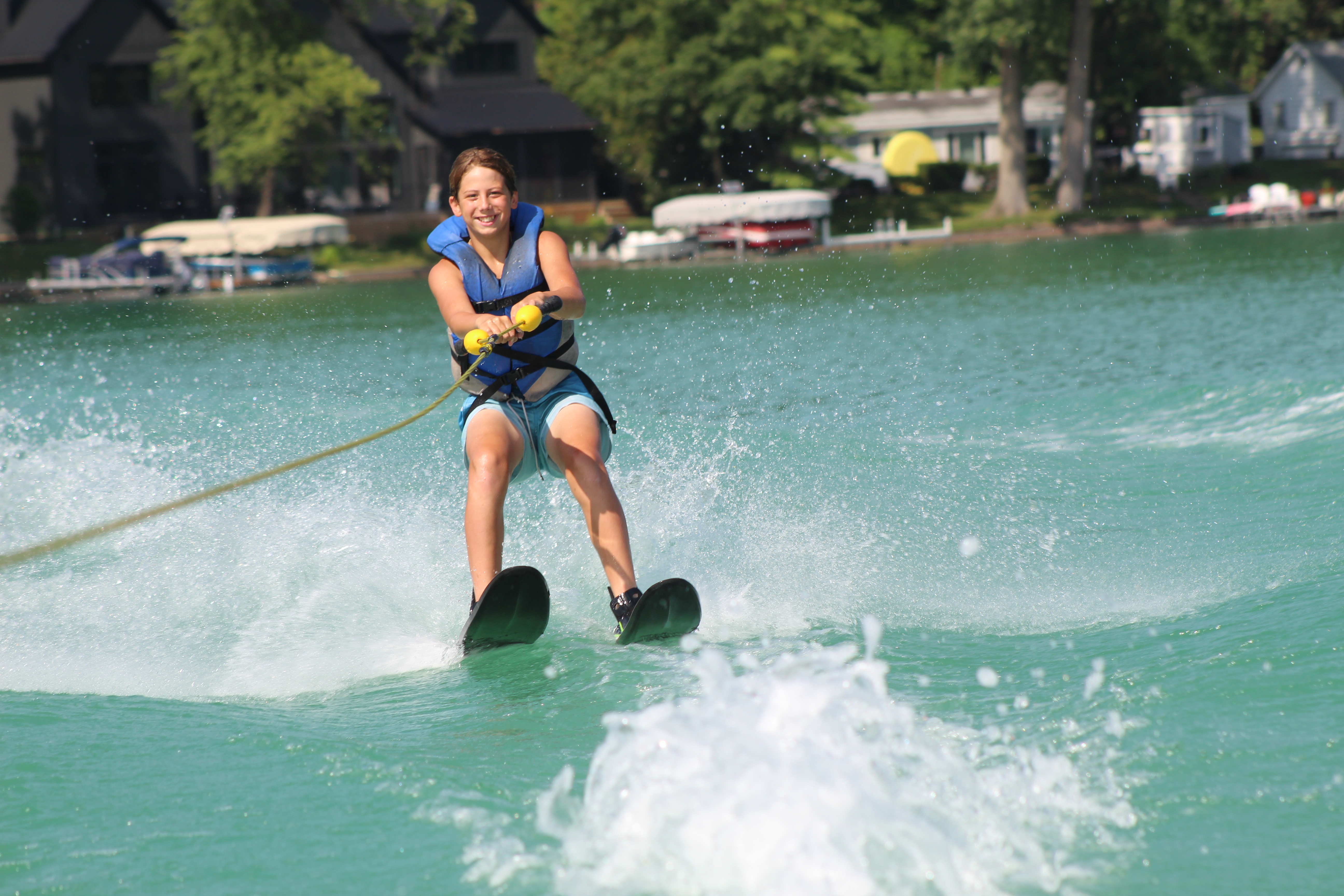 Waterskiing on Birch Lake
